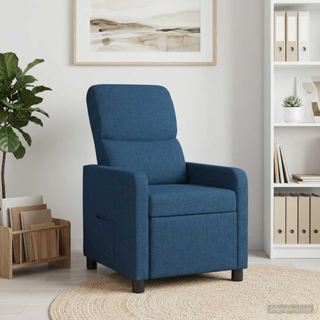 Vidaxl relaxfauteuil blauw stof