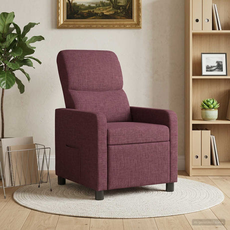 Vidaxl relaxfauteuil paars stof