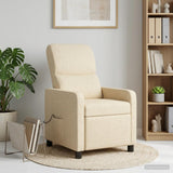 Vidaxl relaxfauteuil crèmekleurig stof