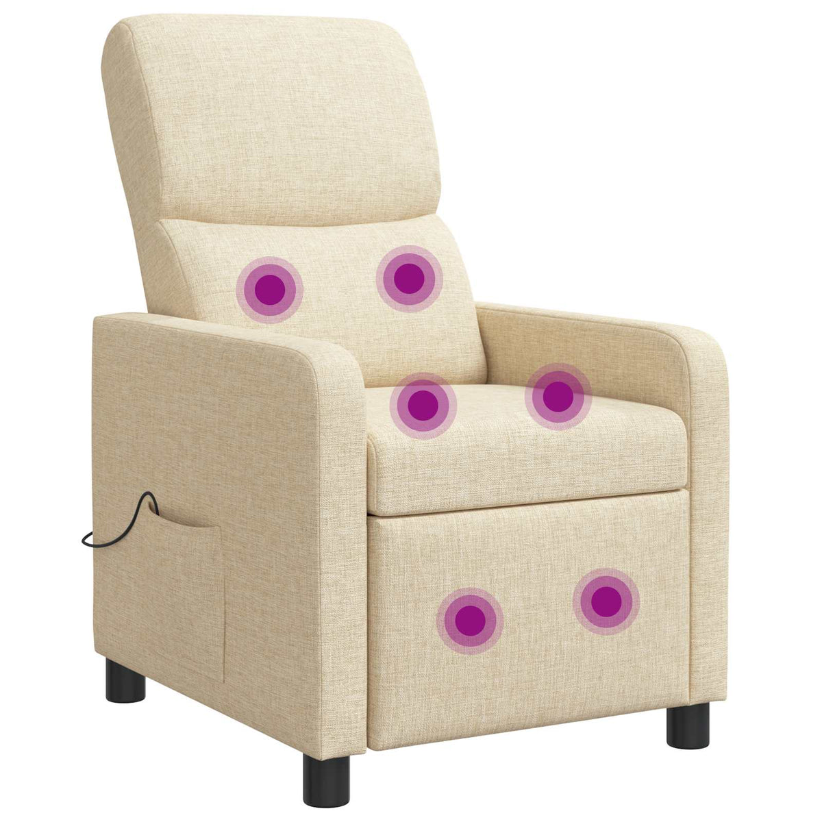 Vidaxl relaxfauteuil crèmekleurig stof