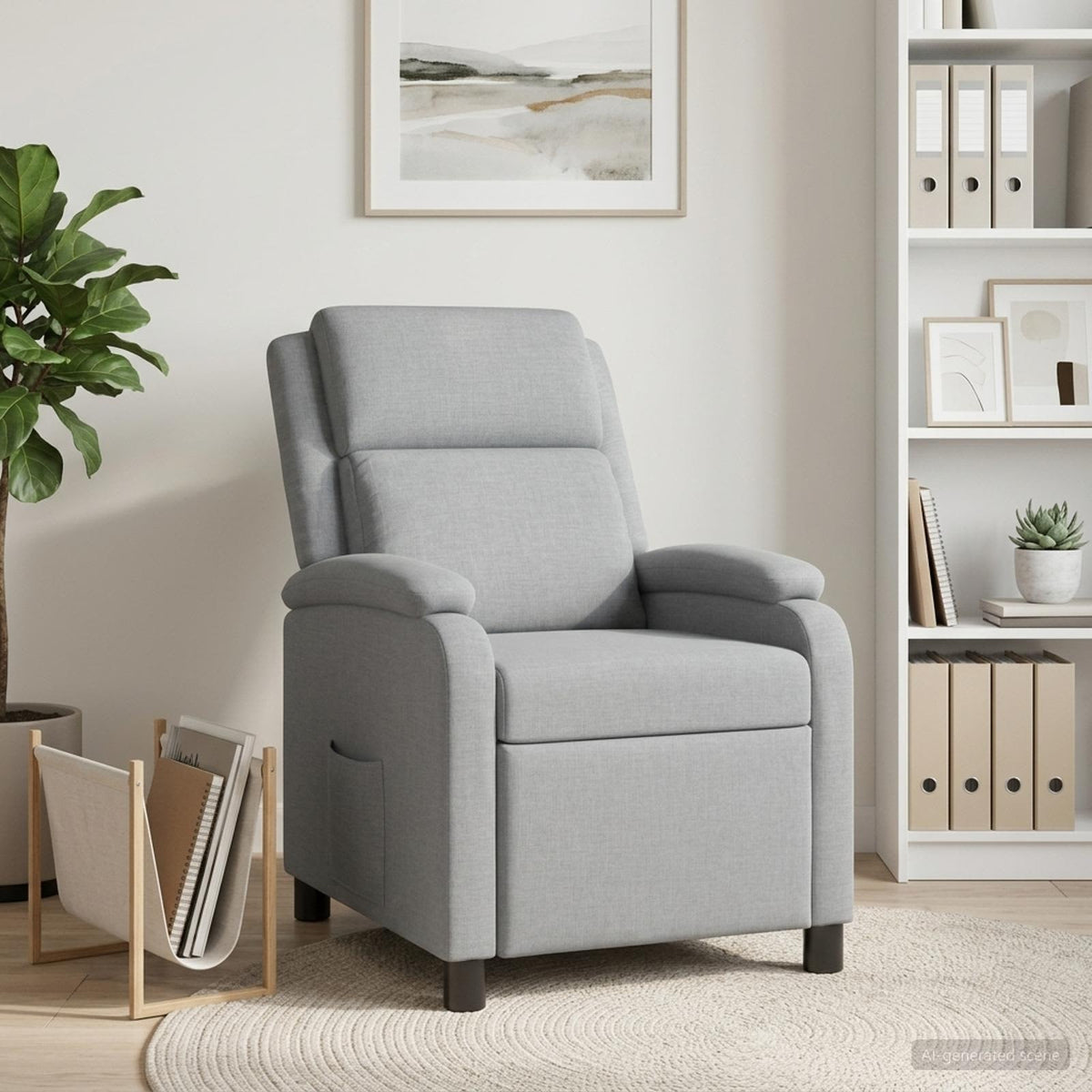 Vidaxl relaxfauteuil lichtgrijs stof