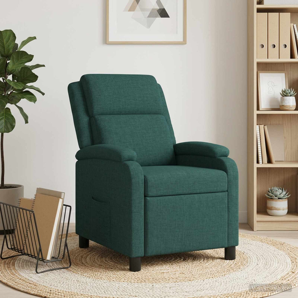 Vidaxl relaxfauteuil donkergroen stof