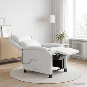 Vidaxl massage recliner wit kunstleer