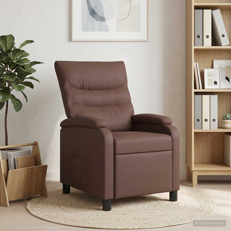 Vidaxl relaxfauteuil bruin kunstleer