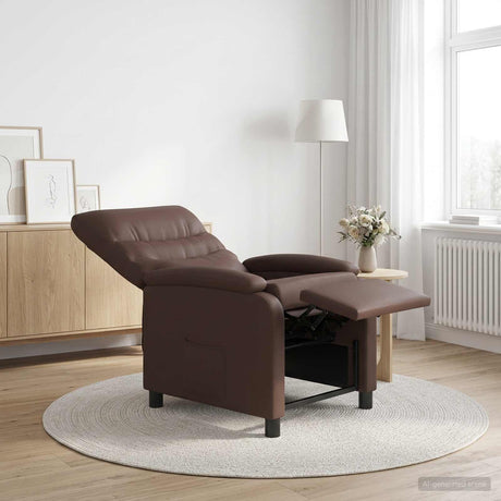 Vidaxl relaxfauteuil bruin kunstleer