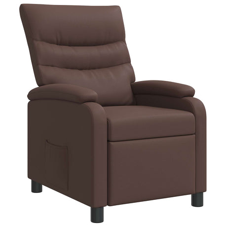 Vidaxl relaxfauteuil bruin kunstleer