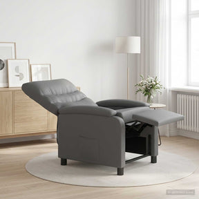 Vidaxl relaxfauteuil grijs kunstleer