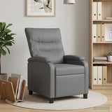 Vidaxl relaxfauteuil grijs kunstleer