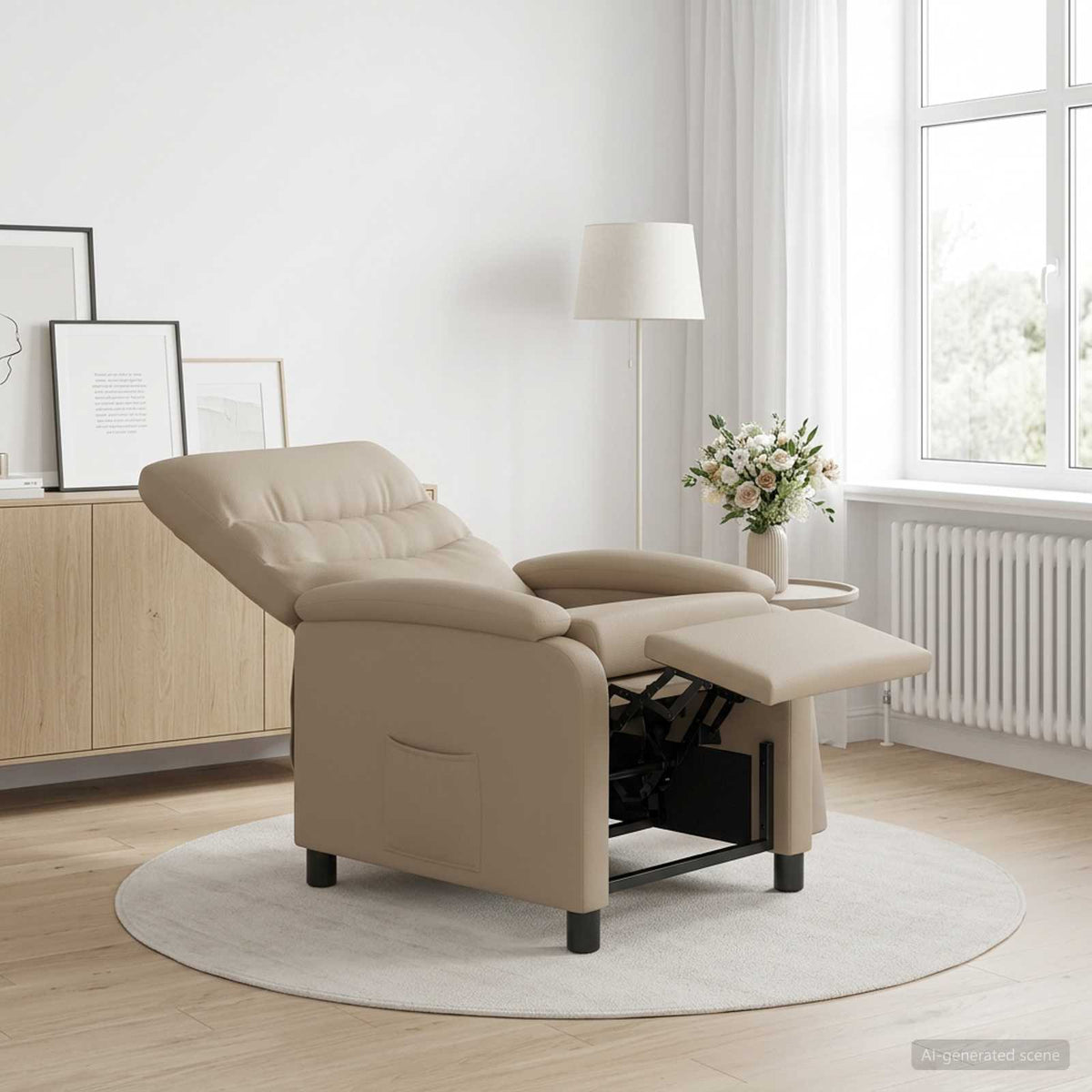 Vidaxl relaxfauteuil cappuccino kunstleer
