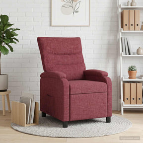 Vidaxl relaxfauteuil wijnrood stof