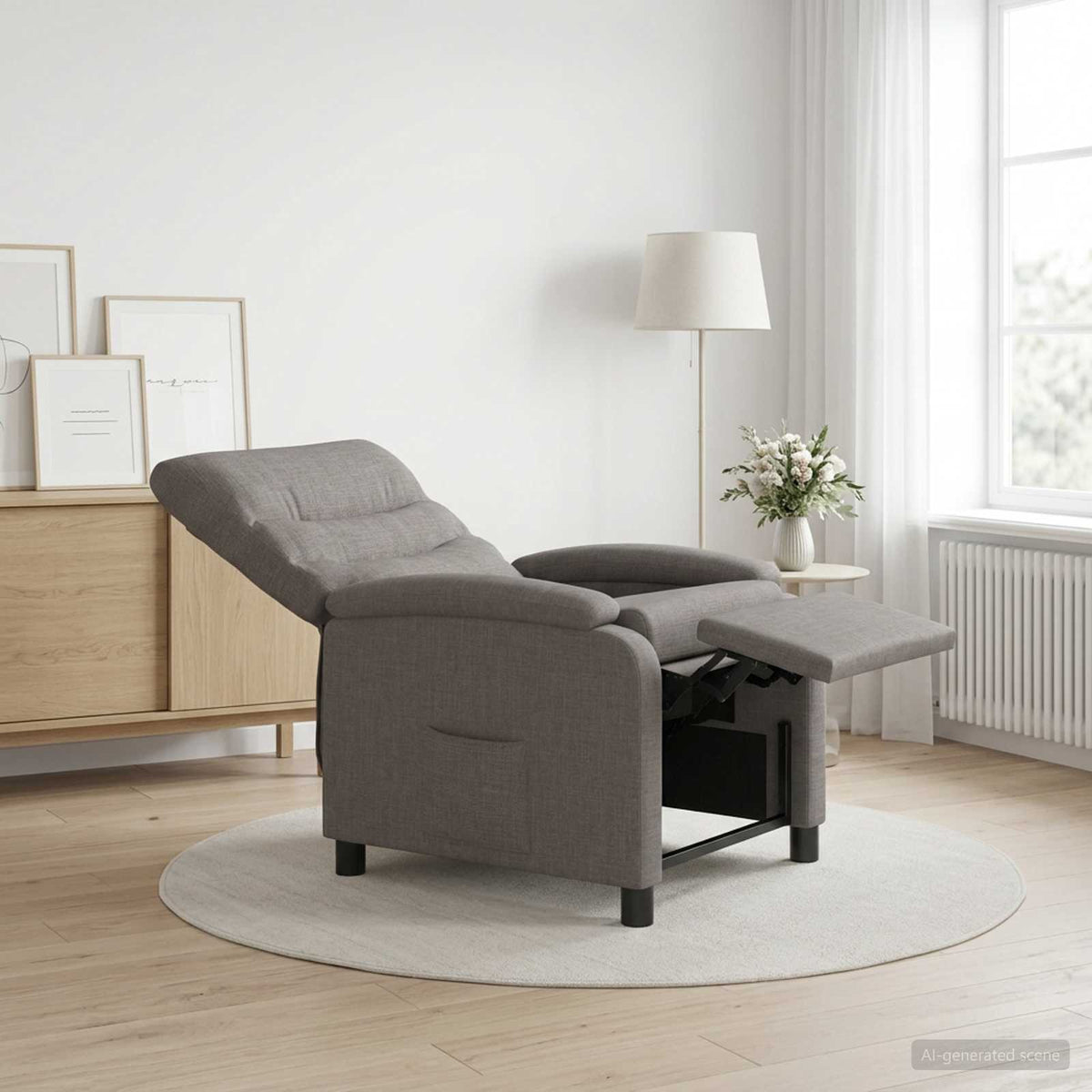 Vidaxl relaxfauteuil taupe stof