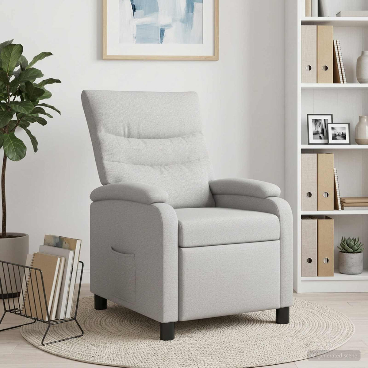 Vidaxl relaxfauteuil wolkengrijs stof
