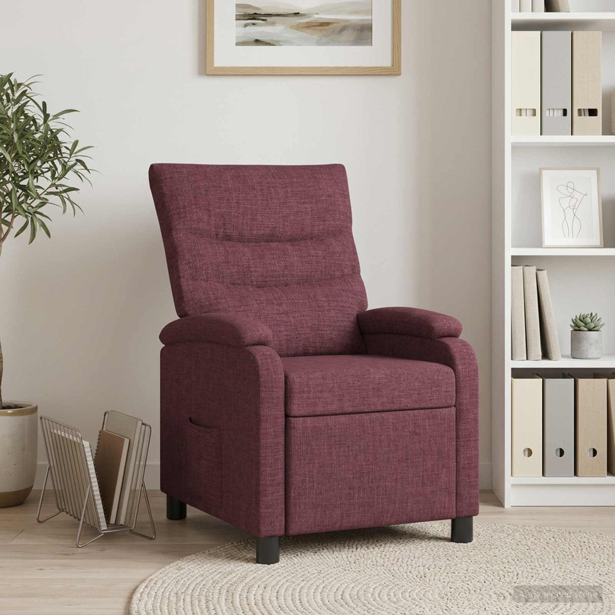 Vidaxl relaxfauteuil paars stof