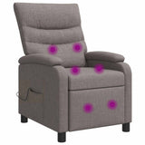 Vidaxl massage recliner taupe stof