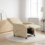 Vidaxl massage recliner crèmekleurig stof