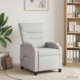 Vidaxl massage recliner wolkengrijs stof