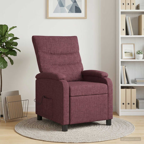 Vidaxl massage recliner paars stof