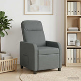 Vidaxl relaxfauteuil donkergrijs stof