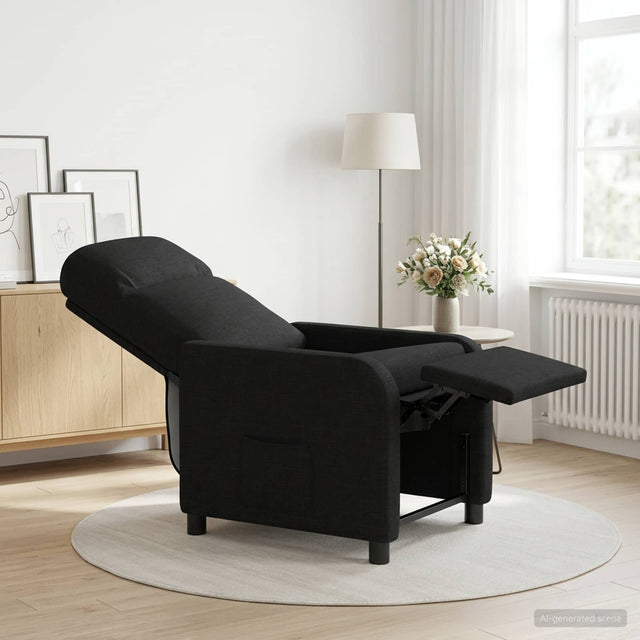 Vidaxl relaxfauteuil zwart stof