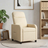 Vidaxl relaxfauteuil crèmekleurig stof