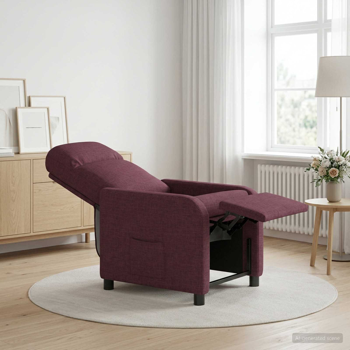 Vidaxl relaxfauteuil paars stof
