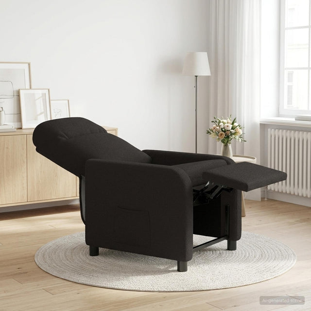 Vidaxl relaxfauteuil zwart bouclé