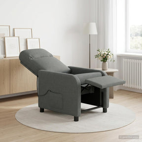 Vidaxl massage recliner donkergrijs stof
