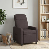 Vidaxl massage recliner donkerbruin stof