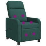 Vidaxl massage recliner donkergroen stof