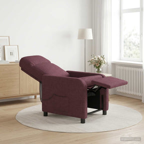Vidaxl massage recliner paars stof