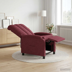 Vidaxl relaxfauteuil wijnrood stof