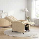 Vidaxl relaxfauteuil crèmekleurig stof