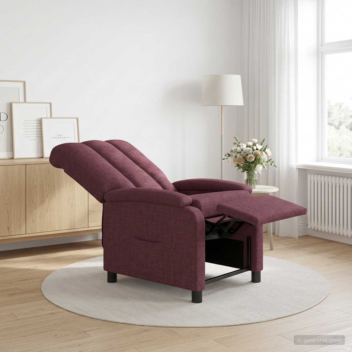 Vidaxl relaxfauteuil paars stof