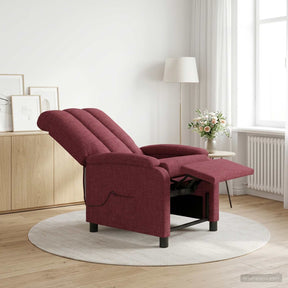 Vidaxl massage recliner wijnrood stof