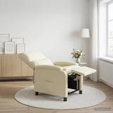 Vidaxl relaxfauteuil crèmekleurig kunstleer