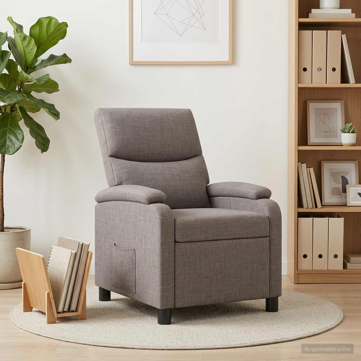 Vidaxl relaxfauteuil taupe stof
