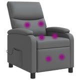 Vidaxl massage recliner grijs kunstleer