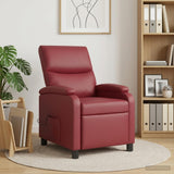 Vidaxl massage recliner wijnrood kunstleer
