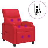 Vidaxl massage recliner rood kunstleer