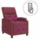 Vidaxl massage recliner wijnrood stof