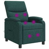Vidaxl massage recliner donkergroen stof