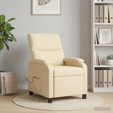 Vidaxl massage recliner crèmekleurig stof