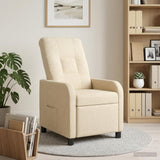 Vidaxl relaxfauteuil crèmekleurig stof