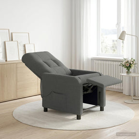 Vidaxl massage recliner donkergrijs stof