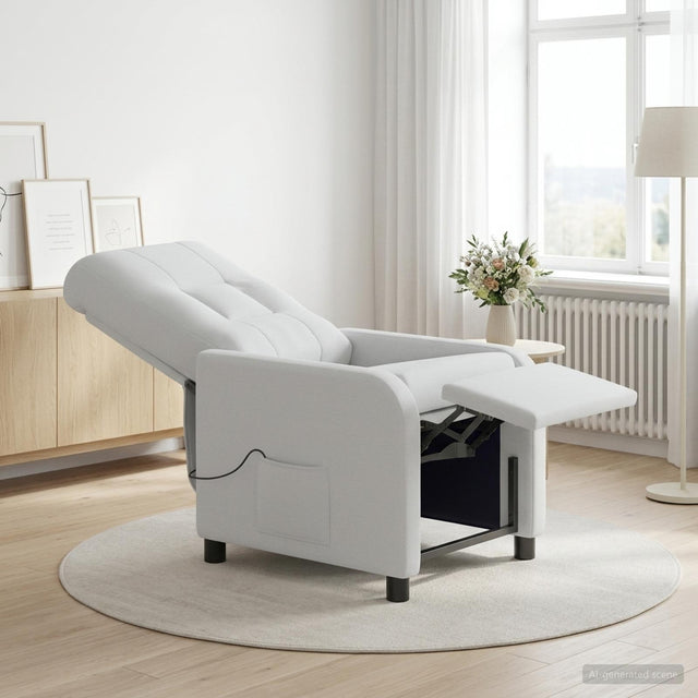 Vidaxl massage recliner wit stof