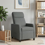 Vidaxl relaxfauteuil donkergrijs stof