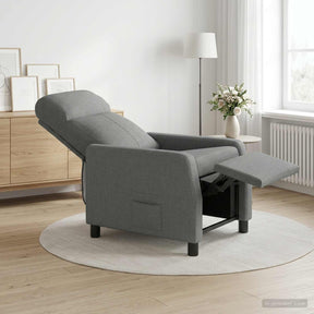 Vidaxl relaxfauteuil donkergrijs stof