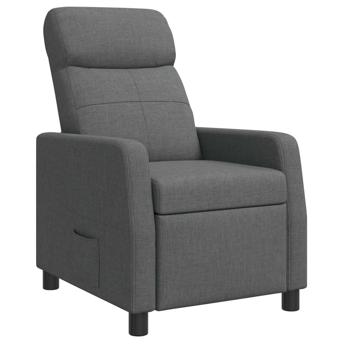 Vidaxl relaxfauteuil donkergrijs stof