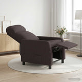 Vidaxl relaxfauteuil donkerbruin stof