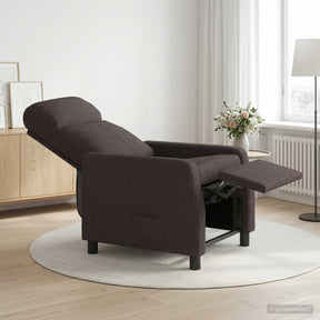 Vidaxl relaxfauteuil donkerbruin stof